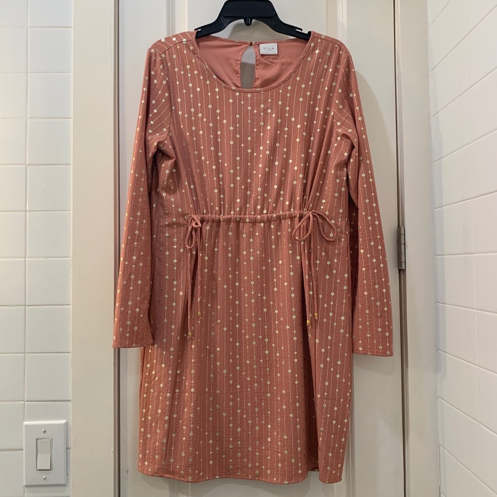 Orange and gold dress